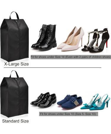 4 Pack Waterproof Nylon Shoe Storage Organizer Bags Set for Men Traveling Black - Buy Online on GoSupps.com