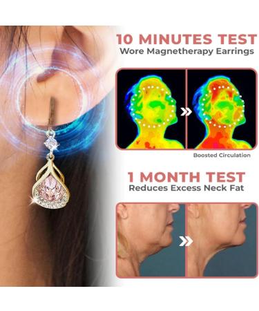 2/4 Pair Lymph Flow Magnetogen Earrings - Acupuncture Lymph Drainage Earrings for Women | Slimming & Detox Benefits - Buy Online on GoSupps.com