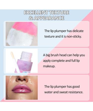 Real 2pcs lip plumper set large brush head lip gloss plumper natural lip gloss plumping lip gloss for fuller & reduces fine lines moisturizing lip plumping gloss for cracked & dry - Buy Online on GoSupps.com