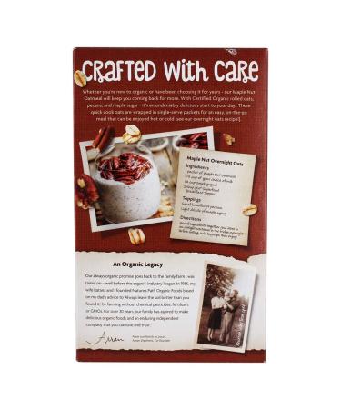 Nature's Path Organic Instant Oatmeal - Maple Nut, 8 Packets (14 oz) - Healthy Breakfast Option - Buy Online on GoSupps.com