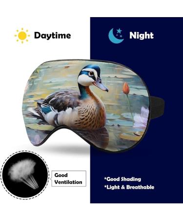 Buy Duck Lotus Prints Sleep Mask - Comfortable Ultralight Eye Cover for Travel & Sleep | Block Out Light for Men & Women - Buy Online on GoSupps.com