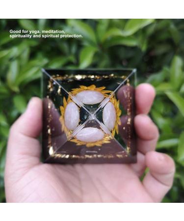 Buy Hohxfyp Orgon Pyramid Exquisite Resin Crystal Chakra Pyramid for Meditation Yoga & Home Decor - Buy Online on GoSupps.com