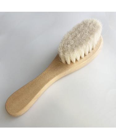 Natural Wooden Baby Hair Brush - Soft Goat Bristles for Newborns, Infants, Toddlers & Kids - Buy Online on GoSupps.com