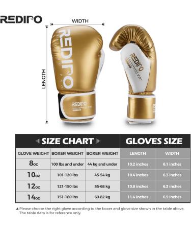 Redipo Premium Leather Boxing Gloves for Men & Women - 12OZ Gold | Sparring Heavy Bag Training Gloves for Muay Thai, Kickboxing, MMA - Buy Online on GoSupps.com