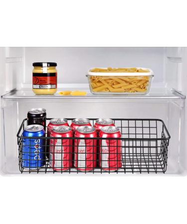 2 Pack Rustic Metal Wire Storage Baskets - Farmhouse Decor for Bathroom, Kitchen, Pantry, Laundry Room, Closets, Garage - Black - Buy Online on GoSupps.com