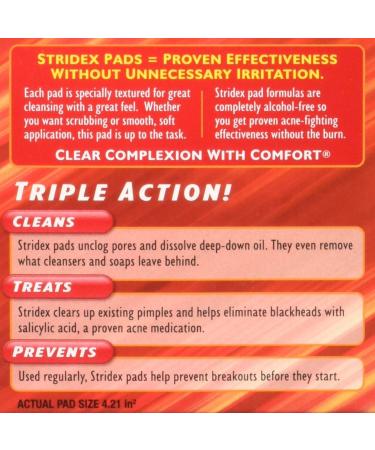 Stri-dex Pads Maximum Strength - 165 Pads (3 Pack) | Fast-Acting Acne Treatment - Buy Online on GoSupps.com