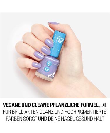 Manhattan Clean and Free Nail Polish Colour 156 Poppy Pop Red Breathable Nail Polish Vegan 8 ml - Buy Online on GoSupps.com