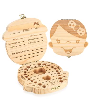 wugongshan Wooden Tooth Box Milk Tooth Box for Girls Milk Tooth Box Tooth Box Storage Box Tooth Box for Storage for Baby Teeth Souvenir Box - Buy Online on GoSupps.com
