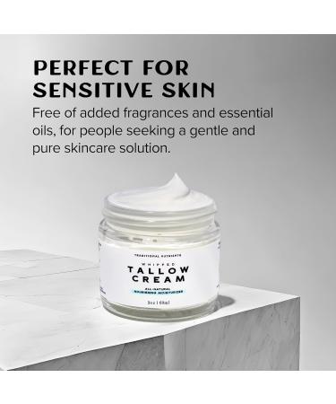 Whipped Tallow Skin Cream - Grass Fed No Additives 8 oz Tallow Face & Body Lotion in Glass Jar - Buy Online on GoSupps.com