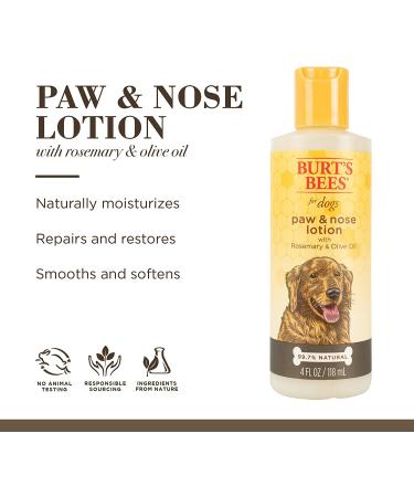 Burt's Bees Paw & Nose Lotion for Dogs - Rosemary & Olive Oil - 4 fl oz - Buy Online on GoSupps.com