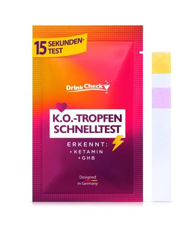 DrinkCheck KO drop rapid test for drinks | Fast detection of GHB and ketamine | Better than bracelets (1 test)