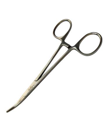 12cm CSF Curved Stainless Steel Pet Groomers Scissor Style Pet Ear Locking Forceps Aka Hemostatic Tweezers Good Strong Animal Care Dog/Cat Groomers Tool Sandbros