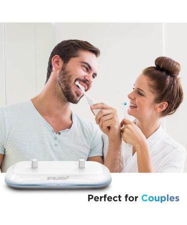 Galvanox Dual Toothbrush Charger for Philips Sonicare Electric Toothbrushes - Replacement for HX6100 - Waterproof Charging Base - Compatible with Protective Clean 4100, 6100, Kids Models & More - Buy Online on GoSupps.com