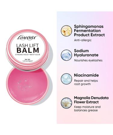 Lomansa Lash Lift Glue Balm: Strong Fix for Eyelash Perming & Curl | Strawberry Scented Formula - Buy Online on GoSupps.com