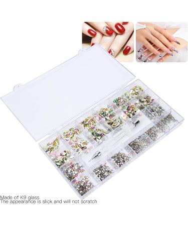 Nail Rhinestones Colorful Exquisite K9 Glass Delicate Elegant DIY Rhinestones for Nail Artist for Nail Salon for Home - Buy Online on GoSupps.com