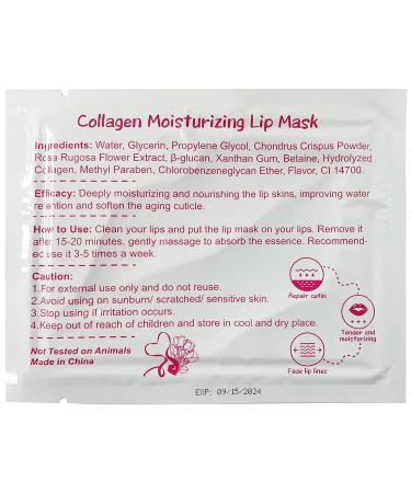 Jakuva 30PCS Pink Collagen Lip Mask Gel for Dry Lips - Hydrating, Plumping & Anti-Aging Treatment - Buy Online on GoSupps.com