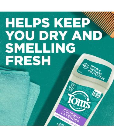 Tom's of Maine Women's Coconut Lavender Antiperspirant Deodorant 2.25 oz 3-Pack - Buy Online on GoSupps.com