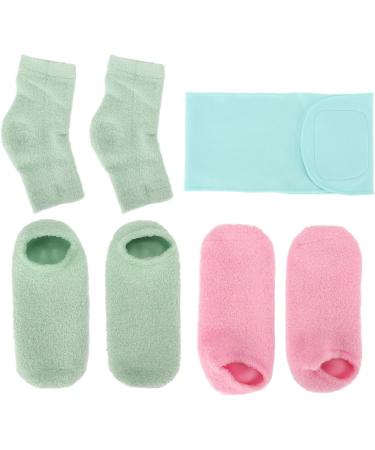 Qukaim Spa Socks Moisturizing Gel Socks and Neck Wrap Set for Home Beauty Salon Spa Socks for Moisturizing Dry Skin Cracked Heels and Cuticles - Buy Online on GoSupps.com