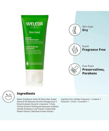 Weleda Skin Food Original Ultra-Rich Body Cream Trio - 3pc Set, 2.5oz & 2x1oz - Plant Rich Moisturizer with Chamomile and Calendula - Buy Online on GoSupps.com