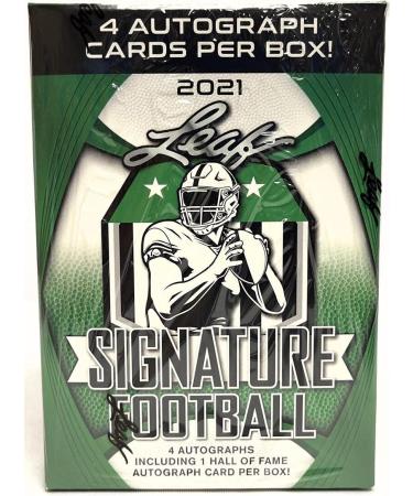 2021 Leaf Signature Football Blaster Box 4 Autographs per Box