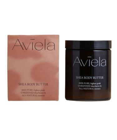 Aviela Shea Body Butter to Moisturise Dry Skin for a Radiant Glow for Use All Over the Body Suitable or All Skin Types 180ml