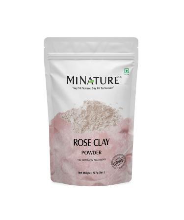 Rose Clay powder by mi nature | Pink clay | Rose Kaolin Clay | 227g(8 oz) | Facial Mask  suitable for all skin types  | DIY Face Mask  Scrub Soaps Bath Bombs  Body Wraps makeup lotions  Hair
