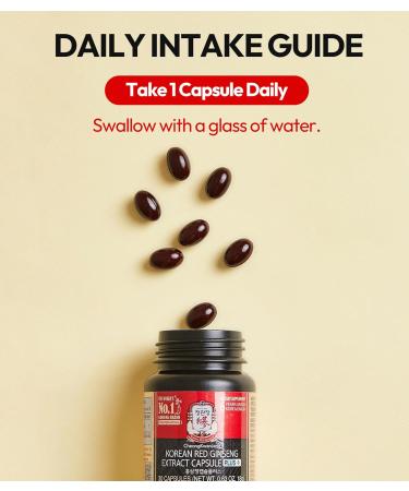 Korean Red Ginseng Extract Capsule Plus - All-in-One Vegan Supplements - Energy Boost & Immune Support, Caffeine Free & Non-GMO (600mg, 30 Capsules) - Buy Online on GoSupps.com