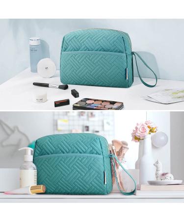 Roomy and Elegant Teal Makeup Bag by BAGSMART | Water-Resistant Toiletry Pouch for Travel | Zipper Cosmetic Organizer - Buy Online on GoSupps.com