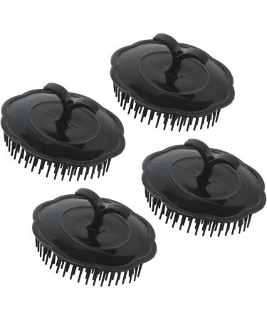 Segbeauty Men's Scalp Massager Brushes - Set of 4 | Hair & Beard Grooming, Shower Comb | Deep Cleaning & Growth Promotion | Black Handheld Brushes - Buy Online on GoSupps.com