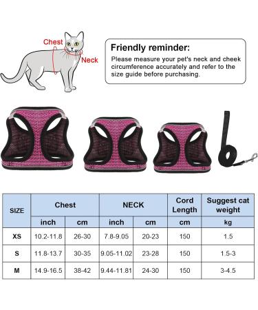 Shop Lollanda Cat Dishes with Leash & Adjustable Soft Vest - Reflective Stripe Super Small Kitten Size (S Pink) | International Shipping Available - Buy Online on GoSupps.com