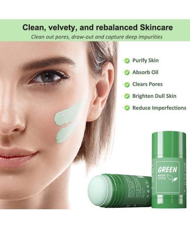 Purifying Green Tea Clay Stick Mask for Blackhead Removal - Anti-Acne, Oil Control & Pore Cleansing for All Skin Types - Men and Women - Buy Online on GoSupps.com