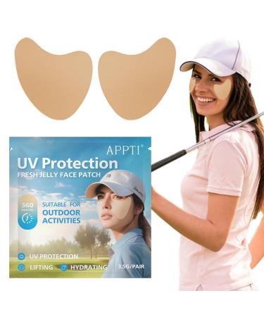 5 Pairs Sunscreen Patch Golf - UV Sunscreen Stickers Comfortable Fit Sun Patch | Waterproof Sunscreen Facial Patches UV Sun Stickers for Golf Outdoor Activities Sports Crickets