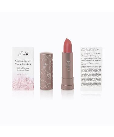 100% Pure Cocoa Butter Matte Lipstick - Long-Lasting Moisturizing Lip Color for All Skin Tones - Vegan Fruit Pigmented Pink Canyon (Dusty Pink) - 0.15 oz - Buy Online on GoSupps.com
