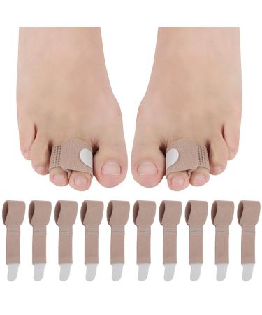 Toe Splints for Straightening 10PCS Skin-Friendly Breathable Hammer Toe Straightener with Fasten Tape Hammer Toe Corrector for Women Overlapping Toe Bent Toe Crooked Toesand Hand Finger Correcting