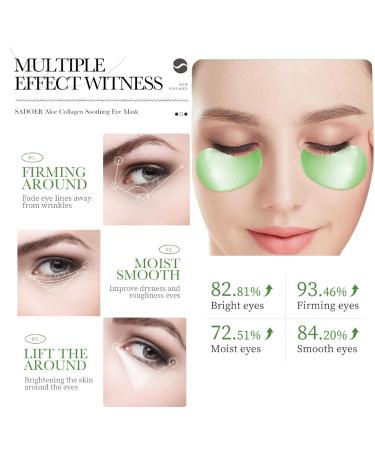 Aloe Vera Under Eye Mask - 60 PCS Collagen & Hyaluronic Acid Patches for Dark Circles Puffiness & Wrinkles Revitalize & Firm Eye Skin Care - Buy Online on GoSupps.com