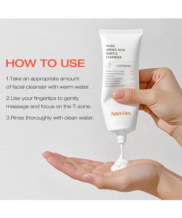 ANECOES Gentle Mild Facial Cleanser - Deep Cleansing Moisturizing Hydrating redness relief Strengthen Repair Skin Barrier for sensitive skin Daily Skincare for women&men (4.22 FL.OZ) - Buy Online on GoSupps.com