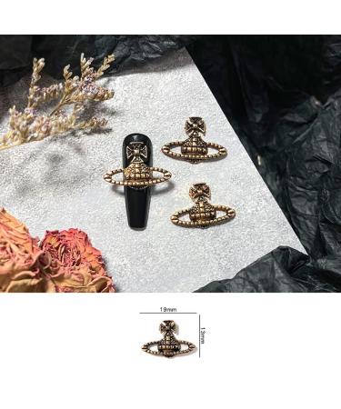 Y2K Saturn Nail Charms - 3D Rhinestone Gems for Nail Art & Jewelry - 40pcs - Buy Online on GoSupps.com