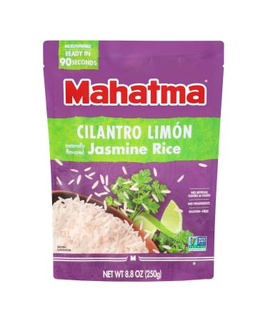 Mahatma Ready to Heat Cilantro LimnFlavored Jasmine Rice, Precooked Rice, Microwaveable in 90 Seconds, Six 8.8-Ounce Bags