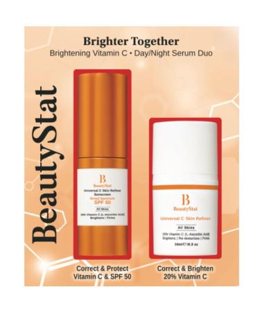 BeautyStat Universal C Skin Refiner Vitamin C Serum + SPF50 Travel Kit - 10ml | International Shipping Available - Buy Online on GoSupps.com