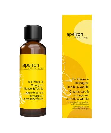 Massage oil relaxation organic 75ml - organic almond oil with a soothing almond and vanilla fragrance - valuable minerals and vitamins - nourishing body oil