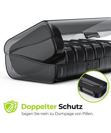 Shop Auvon 7-Day Pill Organizer - Easy Open Medication Box for Vitamins & Supplements | Portable & Durable - Buy Online on GoSupps.com