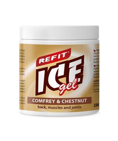 Refit Ice Gel Schwingel & Rosskastanie 230 ml extra pain gel natural complex made of menthol and chestnut extract and horse chestnut extract for back muscles and joints regeneration Beinwell & Rosskastanie 230 ml (1 Pack) - Buy Online on GoSupps.com