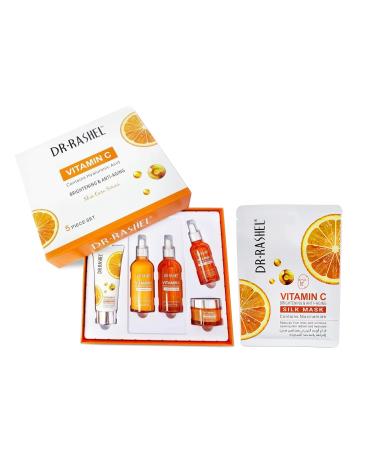 Dr Rashel Vitamin C Skin Care Series | Hyaluronic Acid, Anti Aging, Collagen Essence | 5 Piece Set + 1 Vitamin C Silk Mask - Buy Online on GoSupps.com