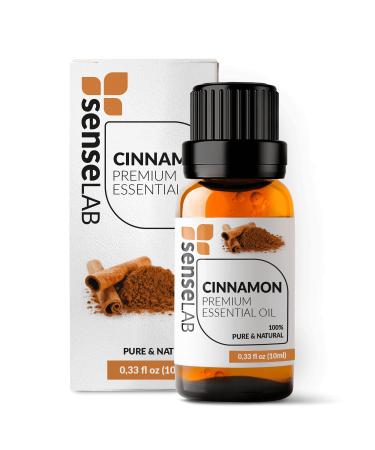 SenseLAB Cinnamon Essential - 100% Pure Extract Cinnamon Oil Therapeutic Grade - for Diffuser and Humidifier - Outdoor Protection - Uplifts Mood and Ease Tension (10 ml) Cinnamon 10ml