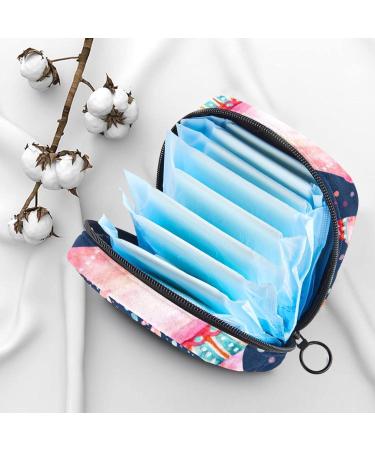 Stylish Watercolor Dolphin Menstruation Pad Bag with Zipper - Women's Tampons & Napkin Collector - Perfect for Girls - Buy Online on GoSupps.com