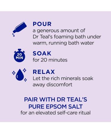 Dr Teal's Foaming Bath with Pure Epsom Salt Soothe & Sleep with Lavender Essential Oil 34 fl oz (Packaging May Vary) Bubble Bath (1000 ml) foaming Bath - Buy Online on GoSupps.com
