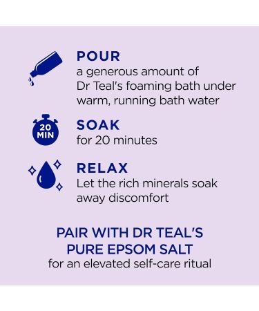 Dr Teal's lavender foaming bath 1000 Milliliter & (DRTE4) Vitamin C Epsom Salt 1.36 kilogram - Buy Online on GoSupps.com
