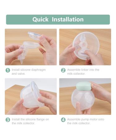 Portable Electric Milk Pump - Double-Handed Rechargeable Noise-Free 3 Modes & 30 Levels - 2-Pack Green - Buy Online on GoSupps.com
