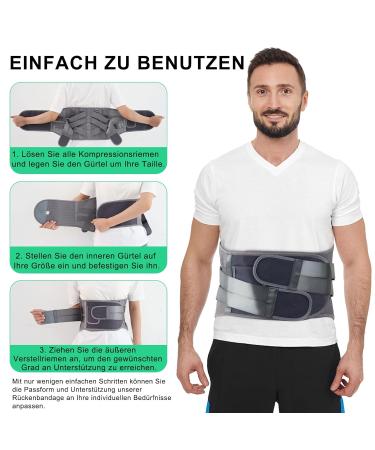 Buy Hongjing XL Back Support Belt for Lower Back Pain Relief | 7 Struts Breathable Design Sciatic Pain Relief - Heavy Lifting | Iron Gray (125-150cm) - Buy Online on GoSupps.com