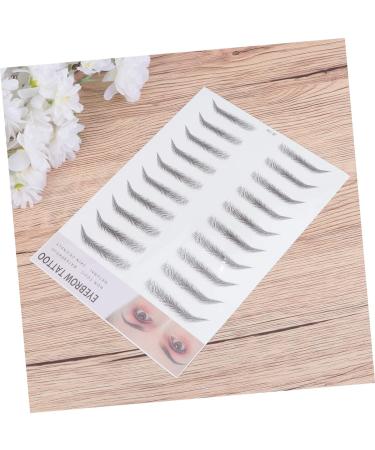 OHPHCALL 2pcs 3d Eyebrow Stickers Maquillaje Para Cejas Hairlike 6d Eyebrow Sticker Kits 3d Stickers Black - Buy Online on GoSupps.com